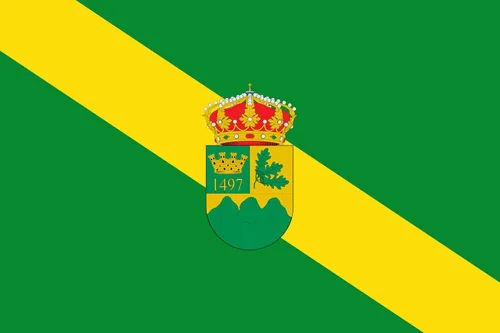 Vista 4 de Puebla de la Sierra, bandera de Madrid, impresión de diseño único, doble costura, bandera de la provincia de España 3x5 para exteriores, banderas