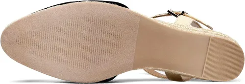 Vista 6 de DREAM PAIRS - Sandalias de plataforma con puntera cerrada y correa de tobillo elástica para mujer