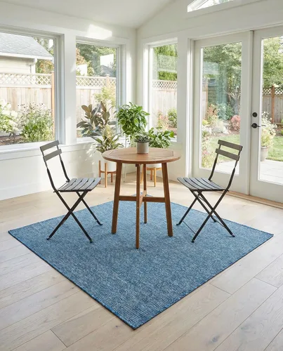 Vista 116 de Rugs.com Outdoor Solid Collection - Alfombra de pelo plano beige de 2 x 3 pulgadas, perfecta para entradas, cocinas, rincones de desayuno, piezas