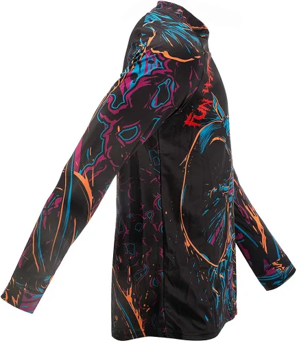 Vista 4 de JPOJPO Camiseta de ciclismo para hombre, manga larga, ciclismo de montaña, motocicleta, ropa de bicicleta, anti-UV