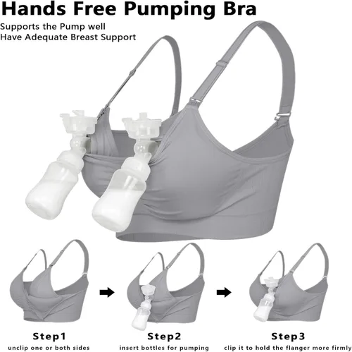 Vista 2 de iloveSIA Nursing Bras for Mom Breastfeeding, Seamless Supportive Sleep Bra for Maternity Postpartum S-2XL 3Pack