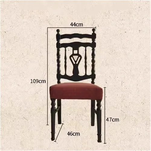 Vista 2 de sillas de comedor Silla de comedor de madera maciza para el hogar, tapizado, café, restaurante, respaldo, escritorio, cocina moderna