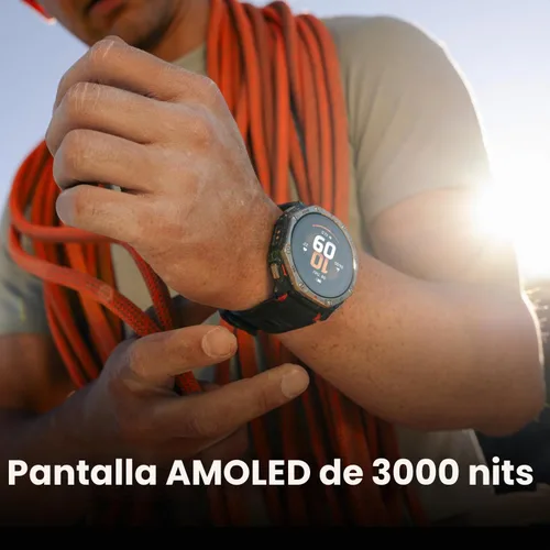 Vista 3 de Amazfit T-Rex Dual Solar Smart Watch, 2.008 in, AMOLED, mapas fuera