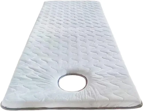Vista 10 de Cojín de espuma viscoelástica para cama cuadrada, redonda, trapezoidal, para cama de spa, almohadilla de felpa para mesa de masaje, con orificio