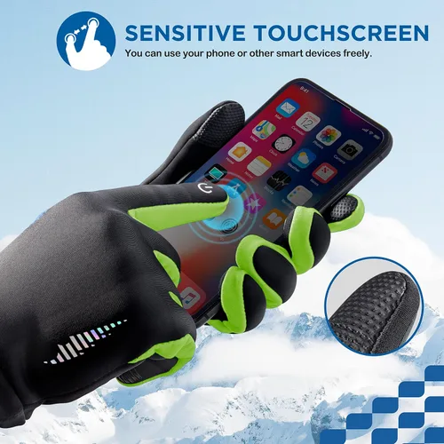 Vista 3 de SIMARI Guantes de invierno para niños, pantalla táctil, cálidos, térmicos, para correr, ciclismo, fútbol, rugby en clima frío, 106