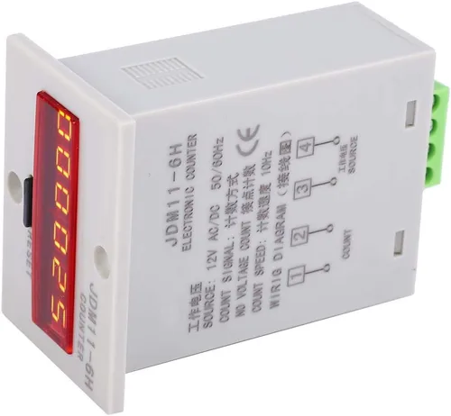Vista 4 de Contador electrónico, JDM11-6H sin contador de voltaje, 6 dígitos electrónico LED Digital Display Counter Relay (CA/DC12V)