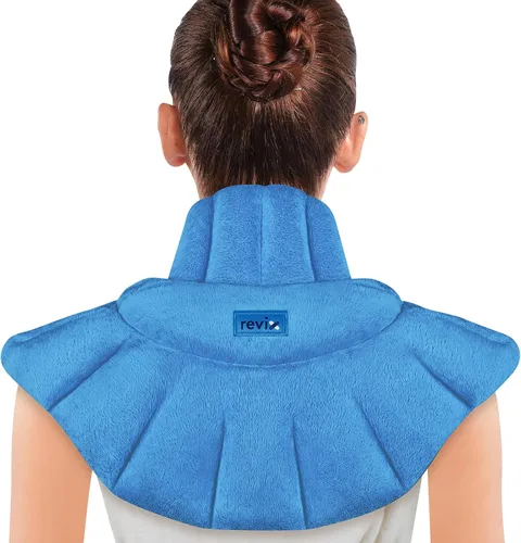 Vista 11 de REVIX Almohadilla térmica para microondas para cuello, hombros y espalda, envoltura térmica para microondas con calor húmedo para tensión muscular