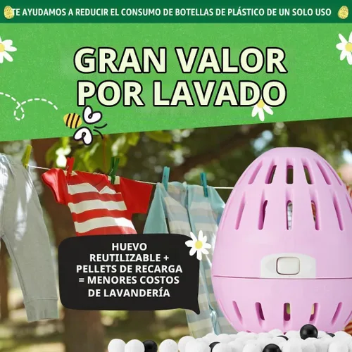 Vista 7 de Ecoegg Detergente para ropa sucia, 70 cargas, flor de primavera, piel sensible