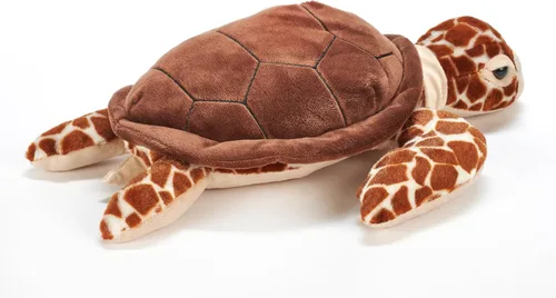 Vista 6 de The Petting Zoo Loggerhead - Peluche de tortuga marina, regalos para niños, animales salvajes del océano Onez, juguete de peluche de tortuga marina