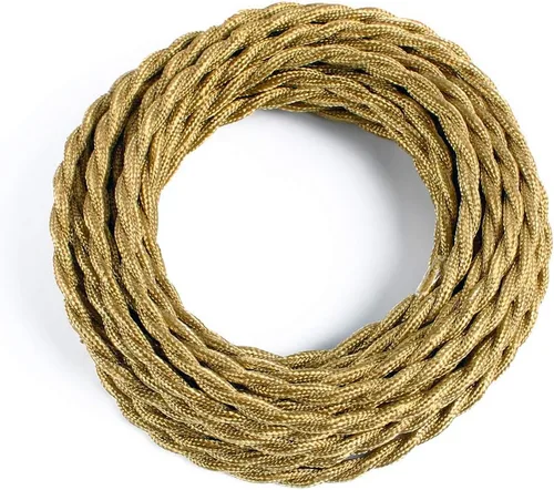 Vista 10 de Cable trenzado cubierto de tela para lámpara de 25 pies, 18/2 industrial eléctrico estilo vintage, calibre 18 estilo antiguo para lámpara retro