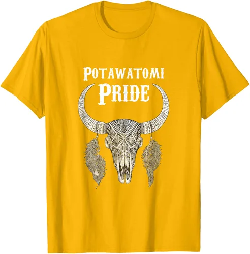 Vista 53 de Potawatomi Pride Tribe Native American Indian Buffalo Camiseta