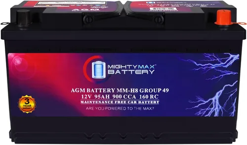 Vista 9 de Mighty Max Battery MM-AUX12 Batería Auxiliar 12 V 12 Ah, 20 RC, 200 CCA Batería AGM recargable para auto