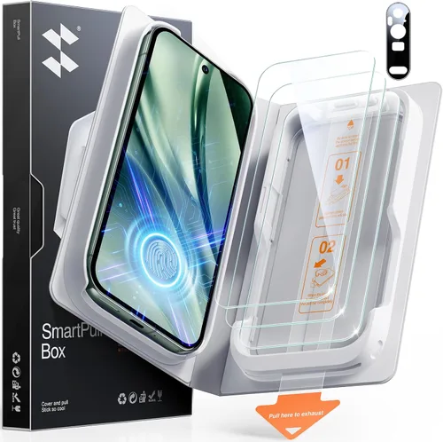 Vista 11 de SMARTDEVIL Protector de pantalla para Google Pixel 9 Pro XL (paquete de 3) + protector de lente de cámara, vidrio templado HD, apto para desbloqueo