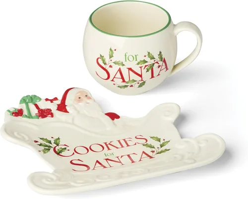 Vista 40 de Lenox 898272 Plato Cubierto Navideño, Pequeño, Navidad, Vajilla Festiva para Servir
