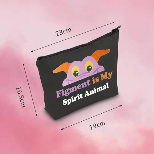 Vista 2 de Bolsa de maquillaje cosmética de dragón púrpura Una pequeña chispa dragón púrpura imaginación dragón púrpura fans regalo dragón púrpura regalo Higo