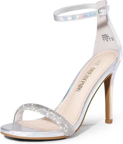 Vista 22 de DREAM PAIRS Sandalias de tacón alto para mujer Negro/Gamuza
