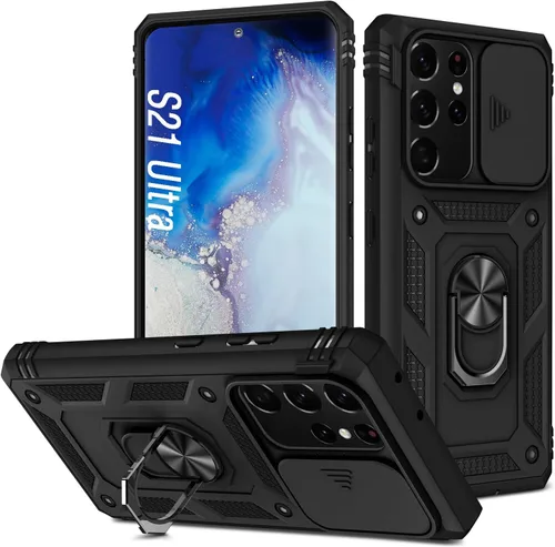 Vista 69 de Funda para Galaxy Note 20 Ultra, a prueba de golpes, resistente a los impactos con cubierta protectora de lente deslizante para Samsung Galaxy Note
