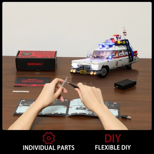 Vista 4 de BRIKSMAX Kit de iluminación LED para Cazafantasmas ECTO-1 - Compatible con el modelo de bloques de construcción Lego 10274 - No incluye el juego