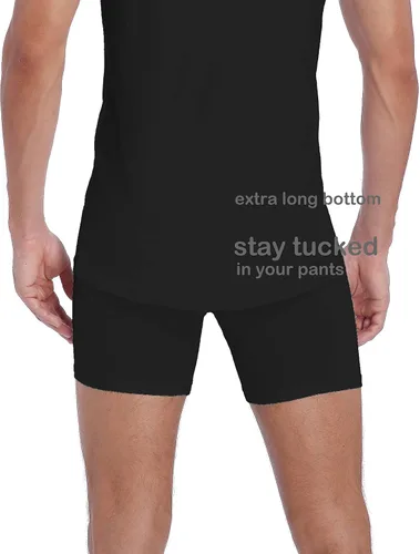 Vista 3 de Comfneat Paquete de 6 camisetas de algodón puro para hombre, cómodas camisetas de cuello redondo