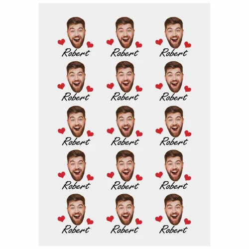 Vista 24 de YesCustom Tatuajes temporales personalizados con nombre, corazones de amor, tatuaje de cara falsa personalizada con foto para mujeres y hombres