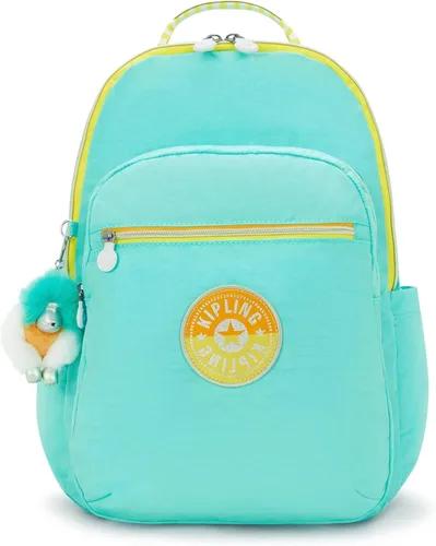 Vista 44 de Kipling Seúl - Mochila pequeña para tableta, diseño de flores acuáticas, talla única