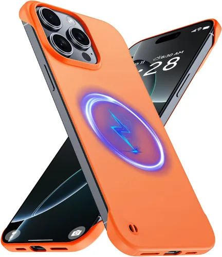 Vista 19 de GRECAZO Funda magnética delgada para iPhone 15 Plus de 6.7 pulgadas (2023), ultrafina, ligera, duradera, sin marco, mate, rígida, MagSafe con anillo