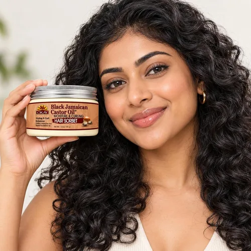 Vista 5 de Okay Aceite de ricino jamaicano negro, sorbete de humedad y rizado para el cabello, blanco, 7.25 onzas