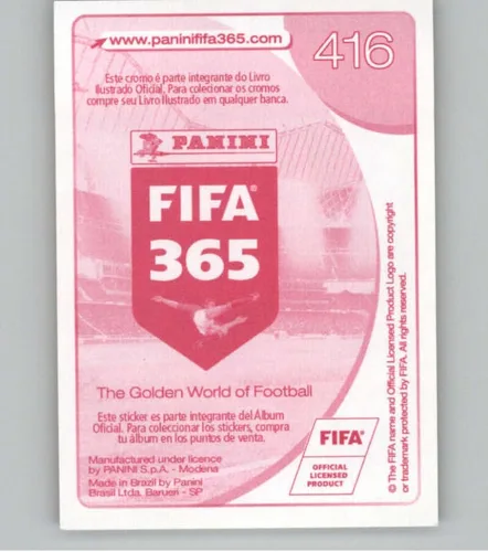 Vista 2 de 2016-17 Panini FIFA 365 Pegatinas Central/Sudamérica #416 Samu Castillejo Villarreal - Adhesivo oficial de álbum de fútbol en estado crudo