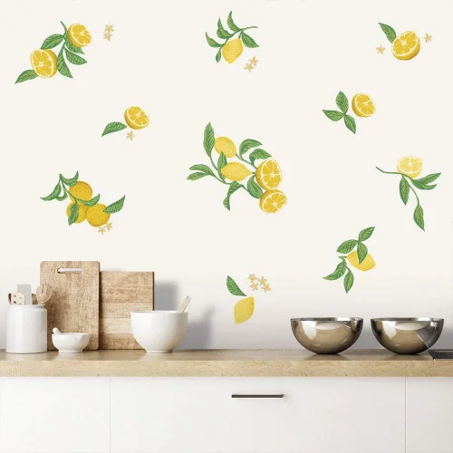 Vista 3 de Tempaper Calcomanías de pared para despegar y pegar, amarillo y verde (20 unidades)