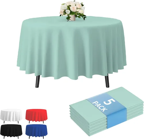 Vista 40 de Fixwal Mantel de plástico negro desechable de 54 x 108 pulgadas, mantel rectangular impermeable, paquete de 5 para graduación, decoración de fiesta