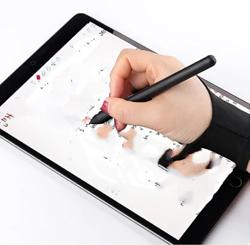 Vista 7 de 1 guante de dibujo para mano izquierda y derecha para tableta de dibujo digital, iPad, boceto de papel