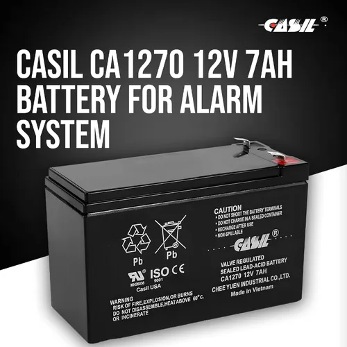 Vista 2 de CASIL 12V 7AH CA1270 Primera Alerta ADT Alerta Batería de Alarma