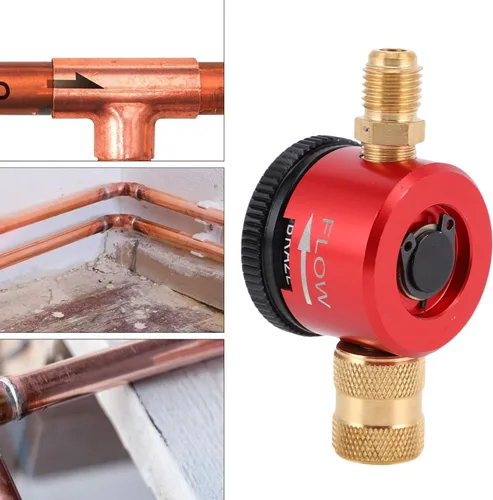 Vista 2 de Regulador de nitrógeno Hvac, Hvac Tools Liquidación, Herramienta de purga de nitrógeno Conector de 1/4 de pulgada Herramienta de soldadura