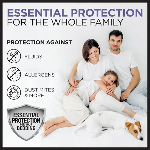 Vista 6 de Protect-A-Bed Essential - Protector de colchón tamaño individual, resistente a los ácaros, sin ruido y a los olores, 100% impermeable, lavable a