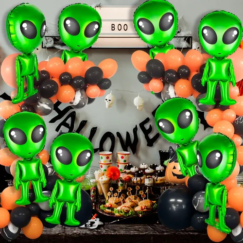Vista 5 de 8 globos inflables de alienígena verde de 32 pulgadas