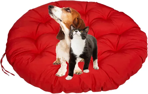 Vista 5 de Cojín redondo grueso para silla Papasan de 15.7 x 15.7 in, cojín de suelo extraíble para exteriores, cojín para silla Papasan al aire libre, cojín