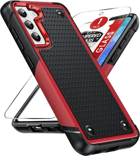 Vista 38 de LeYi Funda para Galaxy S21 FE-5G: Funda Samsung S21 FE con protector de pantalla, doble capa protectora de policarbonato duro y TPU suave Android