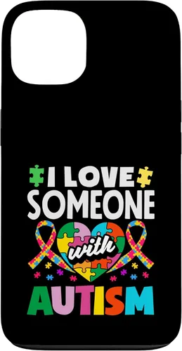Vista 7 de Love Someone with Autism Awareness Puzzle Piece Ribbon Case for iPhone 16