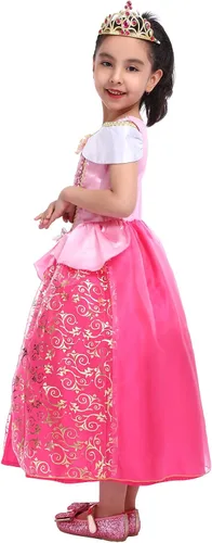 Vista 3 de SPUNICOS Vestido de disfraz de princesa de lujo con y sin accesorios disponibles