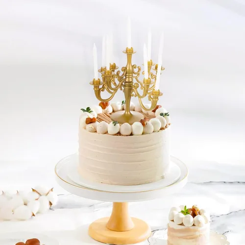 Vista 4 de Decoraciones creativas para tartas, 2 piezas, adornos de candelabros, decoración de cupcakes de boda, suministros de fiesta de cumpleaños