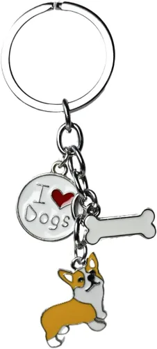 Vista 21 de Llavero para perro, lindo llavero de perro para mascotas, mini llavero de metal