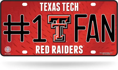 Vista 7 de Rico Industries NCAA - Placa de matrícula metálica unisex para adultos #1