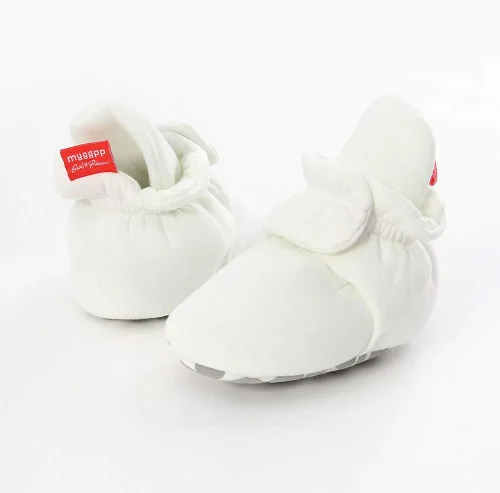 Vista 75 de Botines de forro polar para bebés, niños y niñas, pantuflas antideslizantes con agarre suave, zapatos de calcetín para recién nacidos, cuna