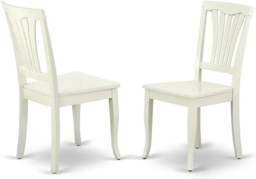 Vista 11 de East West Furniture AVC-BLK-W Avon - Sillas de comedor de madera maciza, con respaldo de listones, juego de 2, color negro y cereza