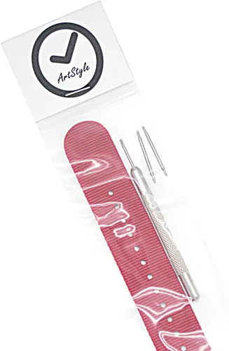 Vista 23 de ArtStyle - Correa para reloj de nailon balístico y con hebilla negra de alta gama (acabado mate)