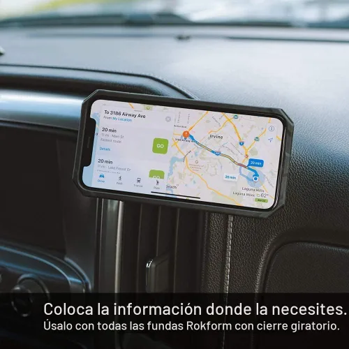 Vista 6 de Rokform - Soporte para teléfono con carcasa, soporte de salpicadero de aluminio seguro para coche y camión, se adhiere a cualquier superficie plana