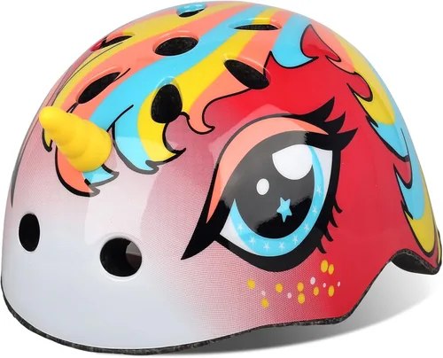 Vista 24 de Casco de bicicleta para niños pequeños, ajustable y multideportivo, 3 tamaños para edades de 1-2-3-5-8-14 años