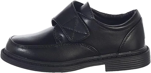 Vista 4 de Lito Zapatos de vestir mate para niños con correa de velcro