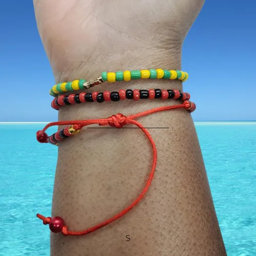 Vista 20 de Hecho a mano contra el mal de ojo orishas joyería de protección Ilde elástico elástico ajustable con cuentas unisex amuleto pulsera conjunto