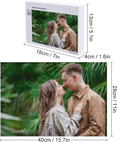 Vista 2 de Rompecabezas personalizados a partir de fotos, 1000, 500, 300 piezas, rompecabezas personalizado para adultos, BF GF, pareja, familia, boda, regalo